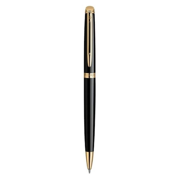 Waterman Hemisphere Black Lacquer Gold Trim Ballpoint Pen