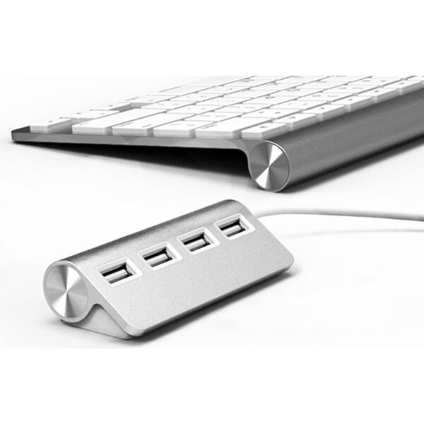 Two Pack Four-Port Aluminium USB Hub with a Shielded Cable