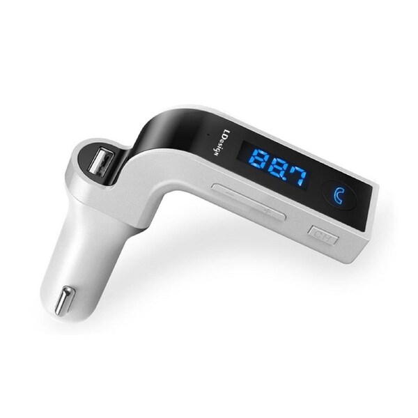 Hands-free Bluetooth FM Transmitter Car Kit-Silver