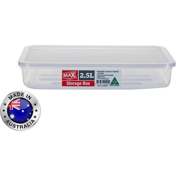 12 x 2.5L Plastic Storage Container Kitchen Fridge Pantry Organiser Tubs Box