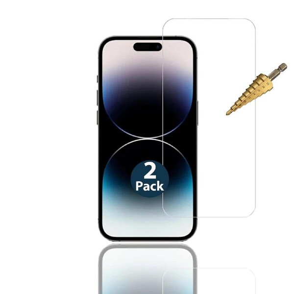 2pcs 9H Tempered Glass Screen Protector Guard for Apple iPhone 14 PRO Front