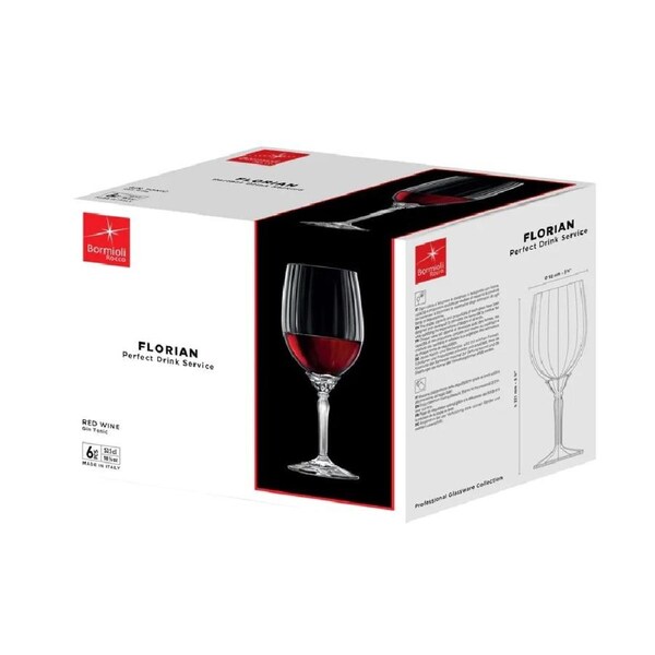 Bormioli Rocco Florian Red Wine Glass 535ml - Set of 6