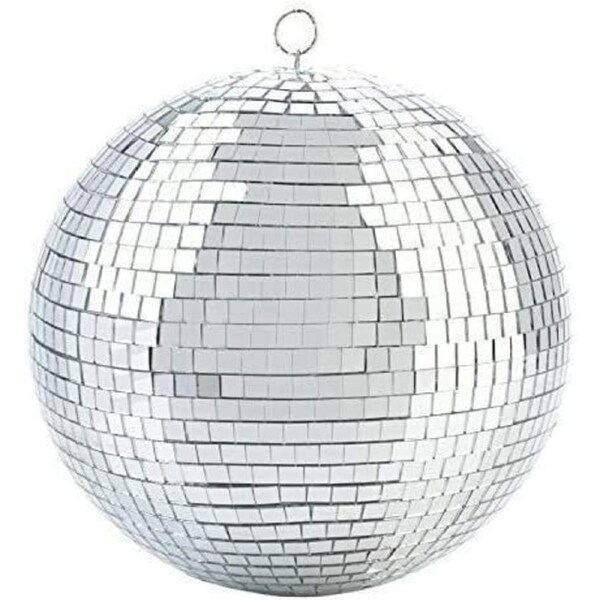 20cm Disco Mirror Ball DJ Light Shiny Silver Dance Party Stage Lighting Eve