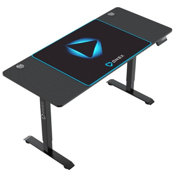 OneX GDE1600DH Electric Height Adjustable Gaming Desk Black