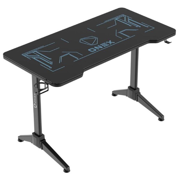 OneX GD1200G Tempered Glass RGB Gaming Desk Black