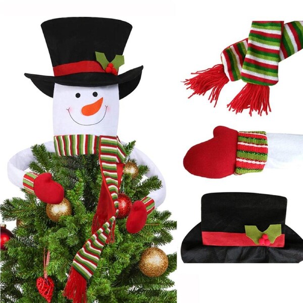 Christmas Tree Topper Snowman Hugger Xmas Holiday Wonderland Party Decoration