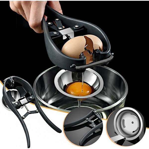 Stainless Steel Egg Opener Egg Shelling Kitchen Egg Yolk Egg White Separator
