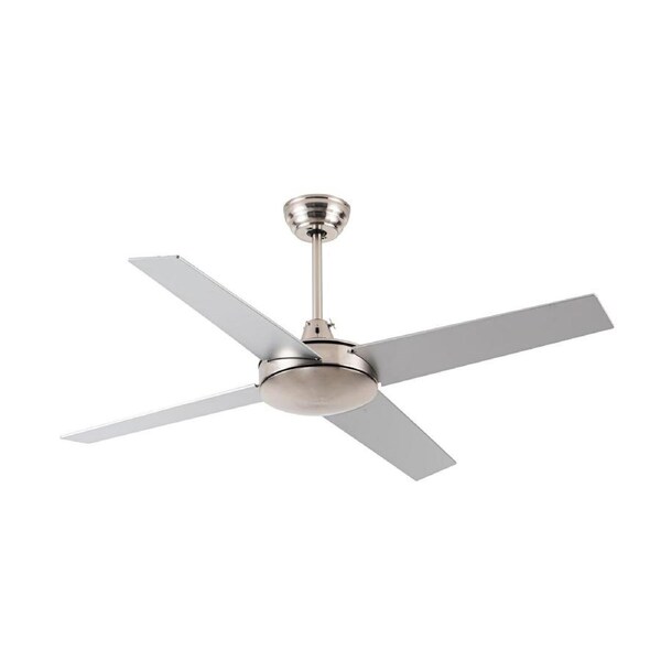 Viviendo 52 Inch 4 Blade Whisper AC Ceiling Fan with 3 Speed Remote Control - Silver