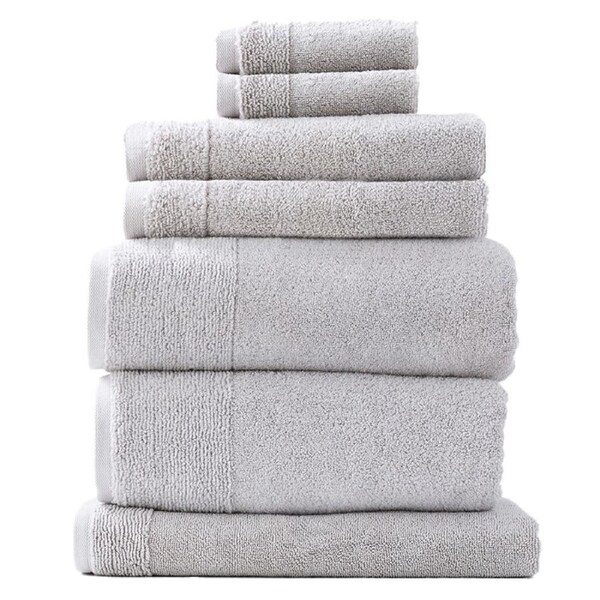 Renee Taylor Hotel Spa 7 Piece Towel Pack Aireys 650GSM Zero Twist Vapour Grey