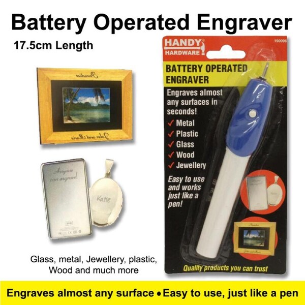 Ozoffer Electric Micro Engraver Pen Tip Engraving Cordless For Metal Jewelry Wood Glass