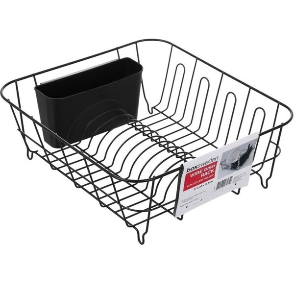 2x Wire Dish Rack Plate Tray Cutlery Holder Metal Bowl Cup Drying Drainer Stand