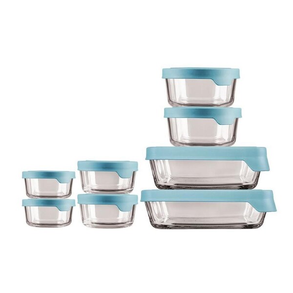 Anchor Hocking 8pc Kitchen Glass Storage Container Set - 8 Piece