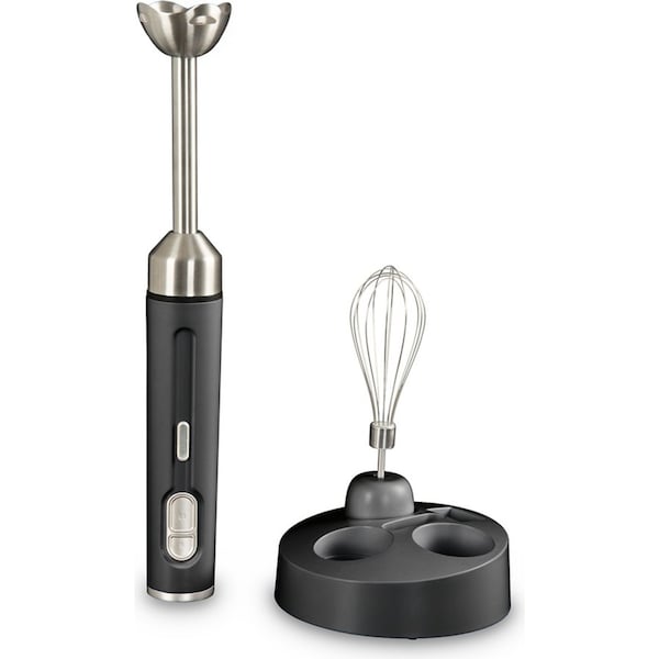 Geek Chef Rechargeable Cordless Electric 200W Stick Hand Blender/Whisk Mixer BLK