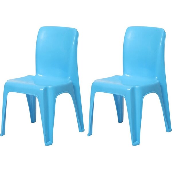 2x Tuff Play 53cm Tinker Chair Kids Seat Furniture Indoor/Outdoor 2-6y Sky Blue