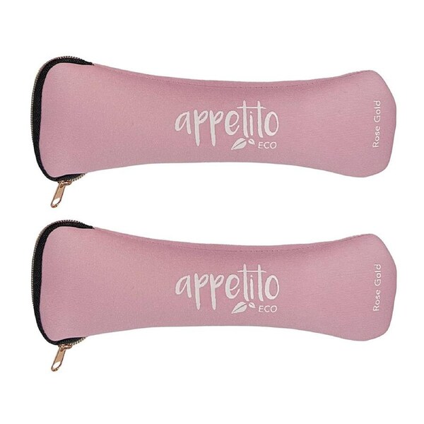 2pk Appetito Stainless Steel Traveller's Cutlery Fork/Spoon Knife Set Rose Gold