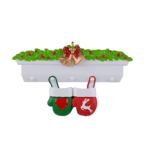 Catzon Christmas Hanging Ornament Personalized Mitten Family-2 Golves
