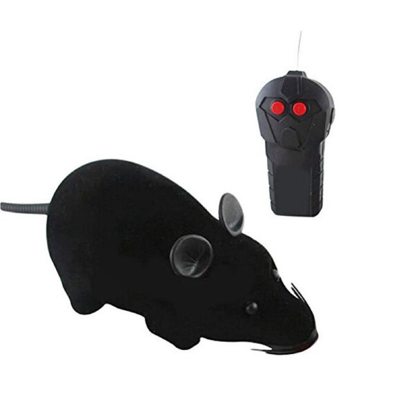 Catzon Remote Control Toy for Cats Funny Chasing Electric Simulation Animal Toys-Black