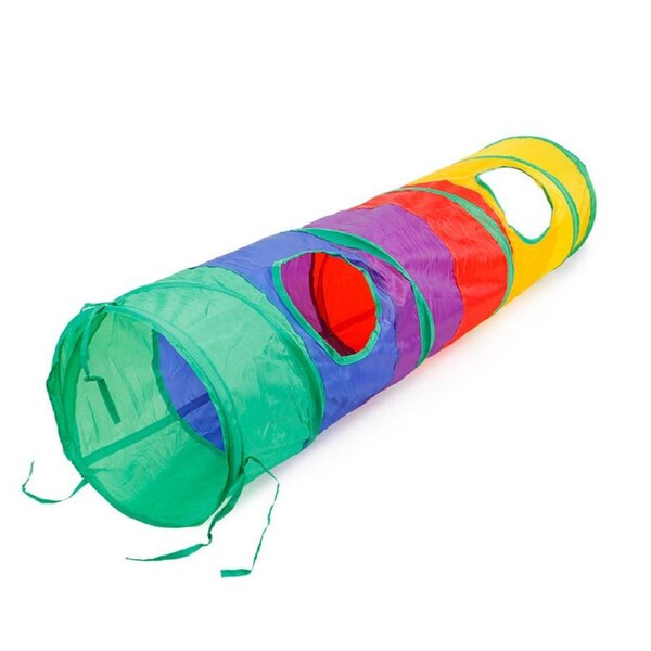 Catzon Cat Tunnel for Indoor Cats Collapsible Pop-up Pet Tube Hideaway Play Toys-Straight Tunnels