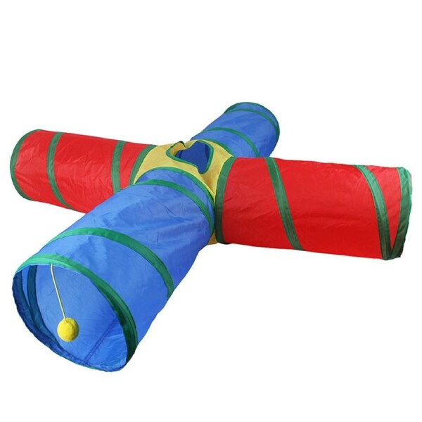Catzon Cat Tunnel for Indoor Cats Collapsible Pop-up Pet Tube Hideaway Play Toys-4 Tunnels
