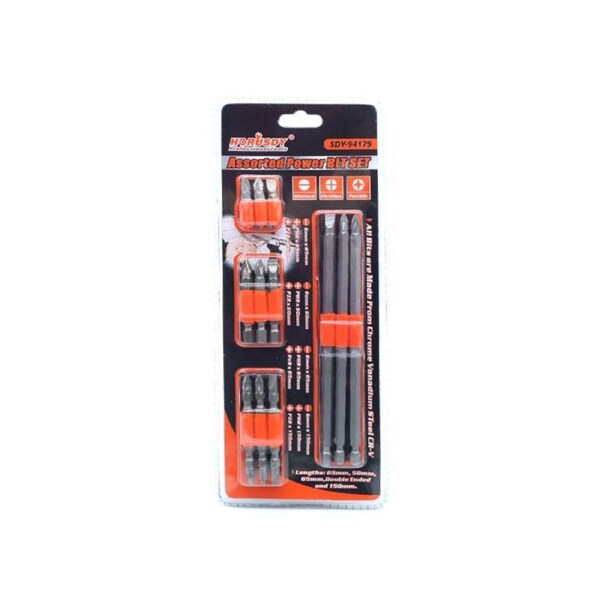 12 Piece Drill Bit Set Slotted Phillips Pozidriv DIY Tools Home Work S770