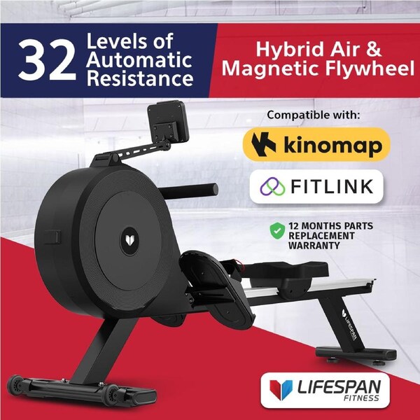 Lifespan Fitness ROWER-500D Dual Air/Magnetic Rowing Machine