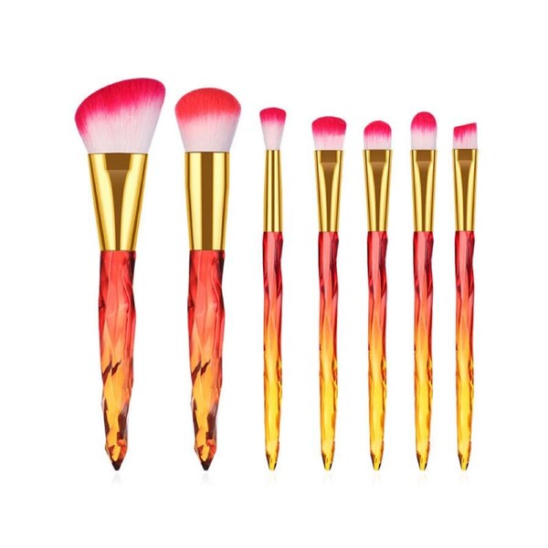 Catzon 7-Pack Professional Makeup Brush Eyeshadow Foudation Blush Brush Set-Yellow