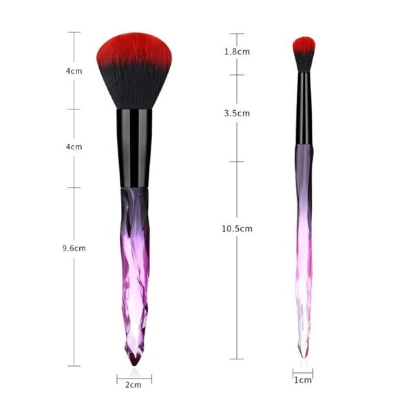 Catzon 10-Pack Professional Makeup Brush Eyeshadow Foudation Blush Brush Set-Bright Color