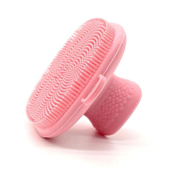 Catzon Silicone Facial Cleansing Brush Portable Face Wash Brush-Pink