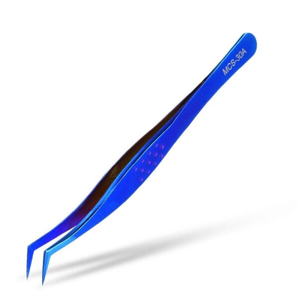 Catzon Professional Makeups Tweezers Eyelashes Applicator Tool-30A-Blue
