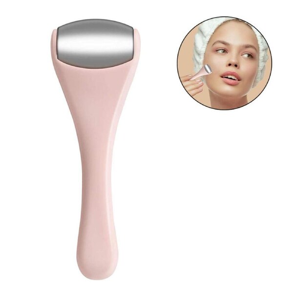Catzon Mini Facial Massage Ice Roller for Eye Puffiness-Pink