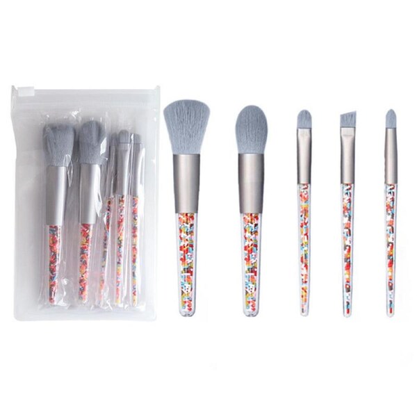 Catzon 5Pcs Makeup Brush Set Eyeshadow Blush Makeup Beauty Tool-Gray