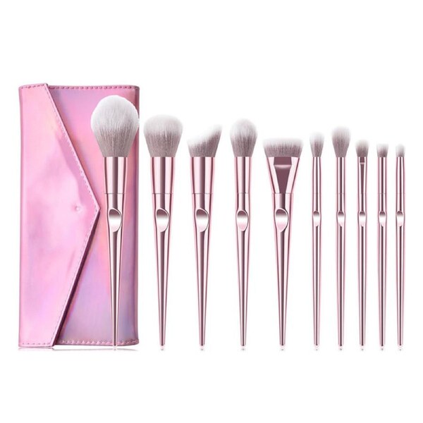 Catzon 10Pcs Makeup Brush Eye Shadow Blush Makeup Tool with Storage Bag