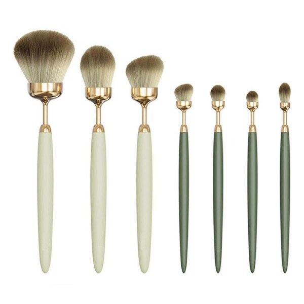 Catzon 7Pcs Soft Makeup Brush Full Set of Beauty Makeup Tools-National Color