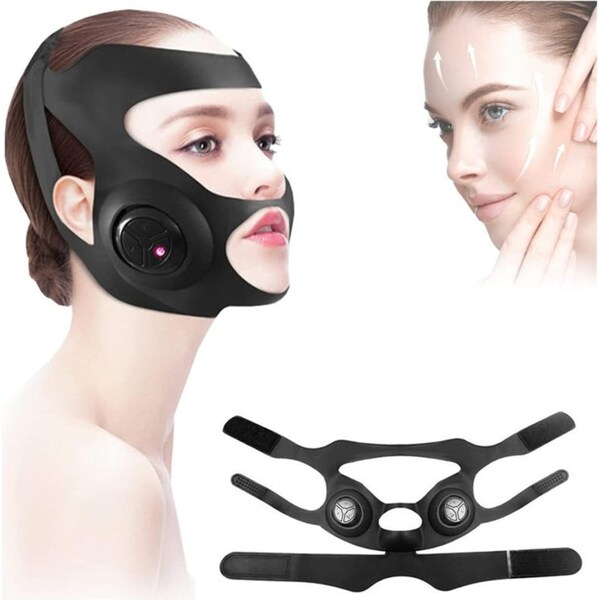 Catzon Electric V Face Lifting Machine Microcurrent Facial Massager Device-Black
