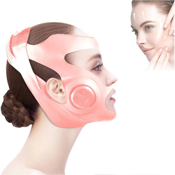 Catzon Electric V Face Lifting Machine Microcurrent Facial Massager Device-Pink