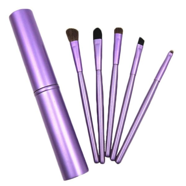Catzon Portable Mini Makeup Brush Set Eye Beauty Tool-Purple