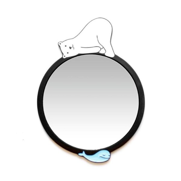 Catzon Makeup Mirror Cute Cartoon Portable Pocket Mirror-Bear