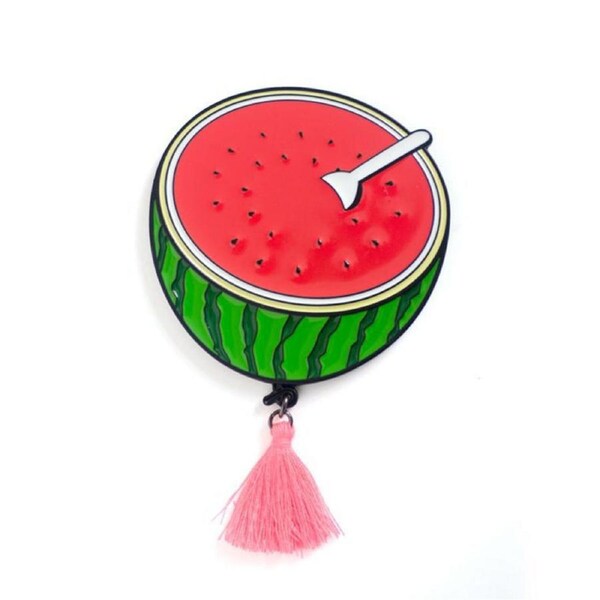 Catzon Makeup Mirror Cute Cartoon Portable Pocket Mirror-Watermelon