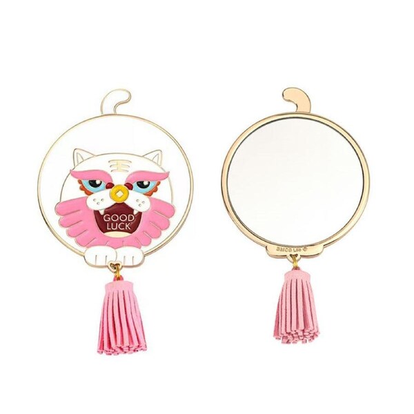 Catzon Makeup Mirror Cute Cartoon Portable Pocket Mirror-Tiger White