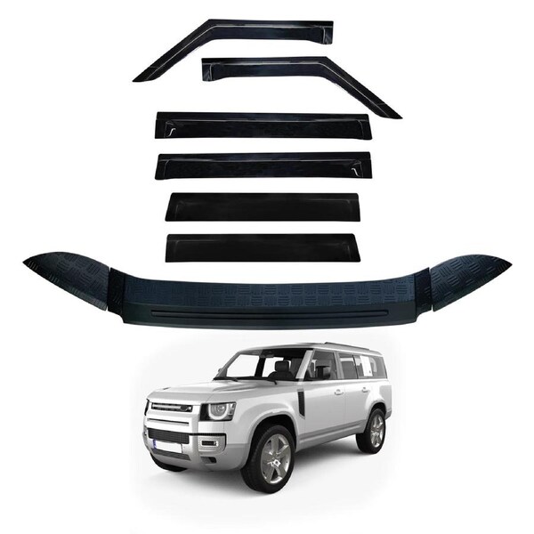 Wide Type Weather Shields + Bonnet Protector for Land Rover Defender L663 110 2020-Onwards