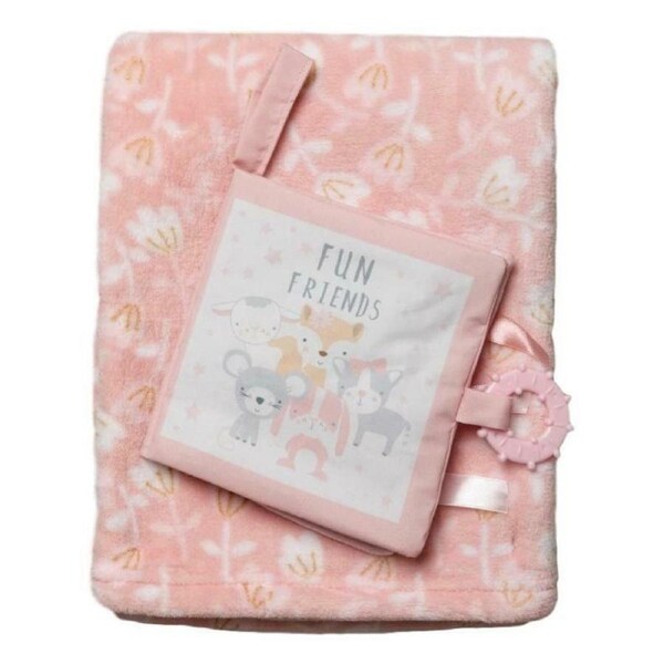 Baby Girls Pink Fun Friends Interactive Book and Blanket