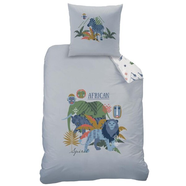Matt and Rose African Spirit Jungle Quilt Cover Set - Single Bed Size