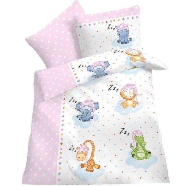 Dobnig Sleeping Animals Quilt Cover Set for Toddler Bed - Flannel