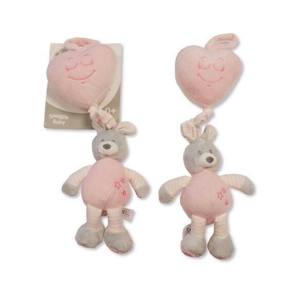 Baby Girl's Pink Activity Pull Musical Rabbit with Heart ( 0+ Months)