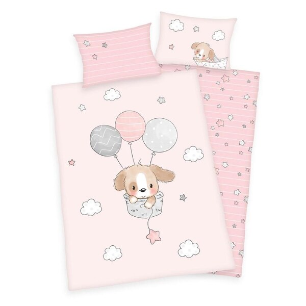 Baby Best Sweet Puppy Kids Cotton Quilt Cover Set for Toddler Bed
