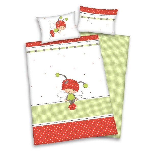 Baby Best Cute Beetle Quilt Kids Cotton Cover Bedding Set for Toddler Bed