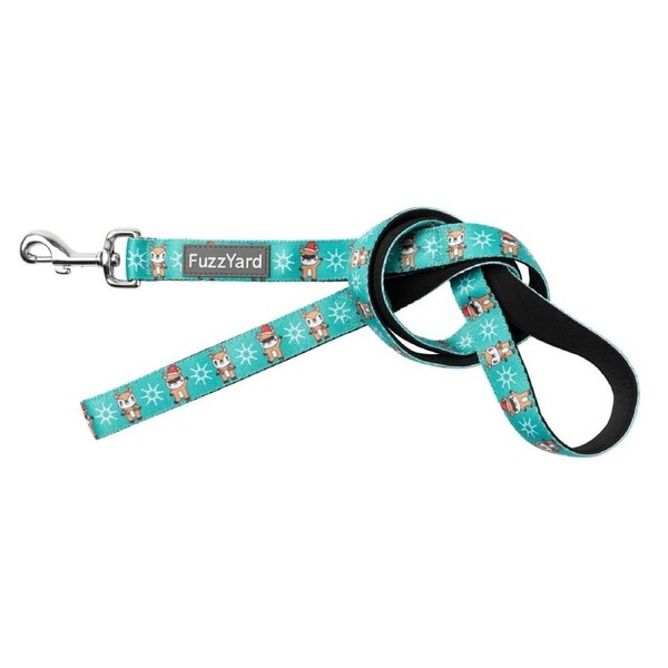 Disco Deers Christmas Large (25mm x 140cm) Dog Lead by FuzzYard