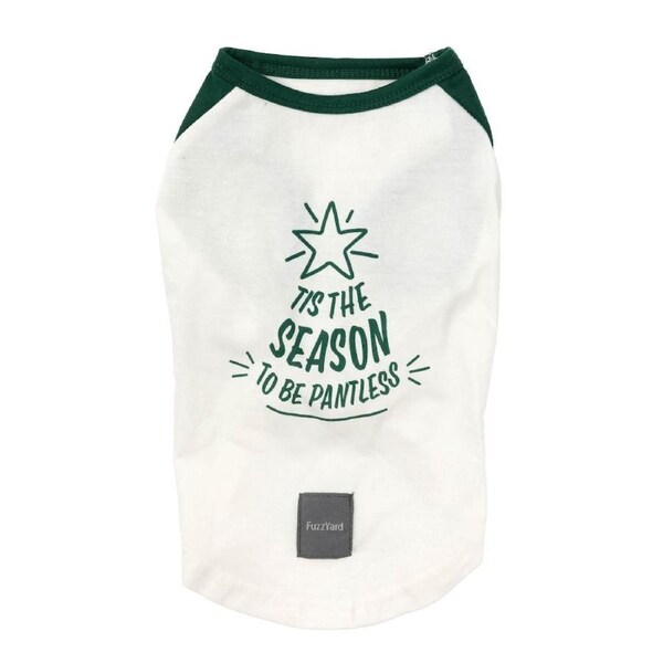 Tis The Season To Be Pantless Size 1 (26-29cm) Christmas Dog T-Shirt by FuzzYard