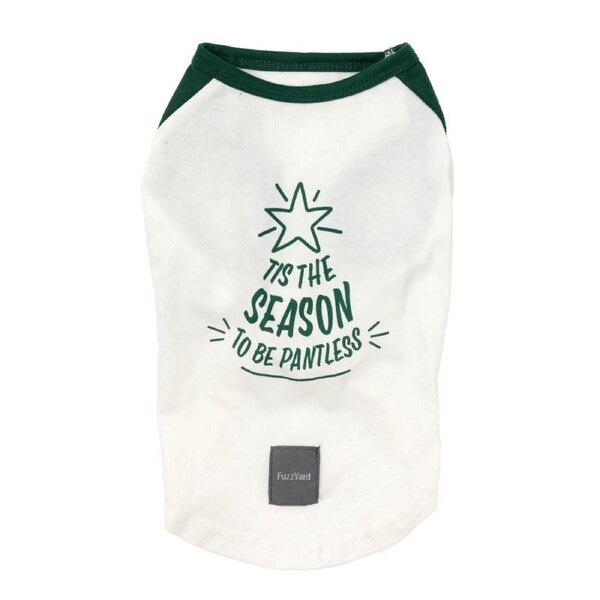 Tis The Season To Be Pantless Size 6 (59-62cm) Christmas Dog T-Shirt by FuzzYard