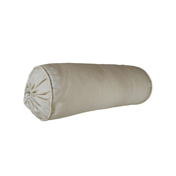 Daisy Linen Cotton Cover Filled Neck Roll 19 x 50 cm
